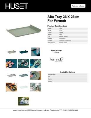 Tear Sheet: Alto Tray 36 x 23cm For Fermob